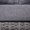 Outsunny 5 Pieces Rattan Garden Furniture Set, 4 Seater Half-Round Garden Sofa Set with Thickened Cushions, Wicker Conservatory Furniture with 4 Chairs, Rattan Coffee Table and Pillows, Grey