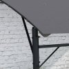 Outsunny 3 x 4m Pergola, Lean to Garden Gazebo with UV-Resistant Canopy and Metal Frame, Outdoor Sun Shade Shelter for Porch, Patio, Deck, Grey