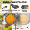 Outsunny Retractable Hose Reel Wall Mounted, 30+2m Garden Hose Pipe Reel with Lock, Auto Rewind, 7 in 1 Spray Nozzle, Includes Wall Fixings, 180?? Swivel, Outdoor Watering, Orange