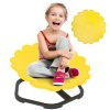 AIYAPLAY Kids Spinning Chair for Autism, Sensory Swivel Chair for ADHD Children, Flower Shaped Sit and Spin Wobble Chair with Metal Base & Non-Slip, Sensory Balance Toy for 3-8 Years Old, Yellow