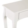 HOMCOM Console Table Modern Sofa Side Desk with Storage Shelves Drawers for Living Room Entryway Bedroom Ivory White