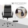 HOMCOM Mesh Office Chair, High Back Computer Desk Chair, Swivel Chair with Height Adjustable, Study Chair for Home Office, Black