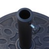 Outsunny 13kg Garden Parasol Base, Round Resin Umbrella Stand Holder, Heavy Duty Parasol Stand for 38mm or 48mm Outdoor Umbrella Poles, Bronze Tone