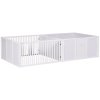 PawHut Whelping Box for Dogs, 2m x 1m Whelping Pen for Indoors, Pet Playpen with Three Doors, Two-Room Design