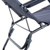 Outsunny 2 in 1 Folding Sun Lounger Reclining Garden Chair with 2-Level Adjustable Backrest, Outdoor Zero Gravity Recliner Garden Chair with Head Pillow and Armrests, Grey