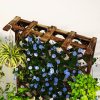 Outsunny Wooden Planter with Trellis, Freestanding Raised Garden Bed with Drainage Holes, Outdoor Planter Box with Liner for Vegetables, Herbs and Flowers, Carbonised