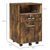 Vinsetto Mobile File Cabinet Lockable Storage Unit Cupboard for A4 Letter Home Filing Furniture for Office, Bedroom and Living Room, 39x40x65cm, Rustic Brown