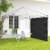 Outsunny Gazebo Side Panel, Canopy Sidewall Panel with 4 Mesh Bags and 2 Storage Pockets for 3 x 3 m Straight Leg Pop Up Gazebos, 1 Pack Sidewall Only, Black