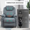 HOMCOM Riser and Recliner Chair for the Elderly, Quick Assembly, Fabric Overstuffed Lift Chair with Vibration Massage and Heat, Remote Control, Side Pockets, Cup Holders, Pocket Spring, Charcoal Grey