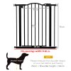 PawHut Pressure Fit Dog Stair Gate No Drilling Safety Gate Auto Close for Doorways, Hallways, 74-80cm Adjustable, 78cm Tall, Black