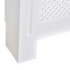 HOMCOM Wooden Radiator Cover Heating Cabinet Modern Home Furniture Grill Style  White Painted (Small)