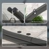 Outsunny Hammock Chair Stand Only, Hanging Chair Stand with Extra Large Base, Heavy Duty Metal Single Hammock Egg Swing Frame for Indoor Outdoor, 150 KG Load Capacity, Black