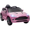 AIYAPLAY Aston Martin DBX Licensed 12V Kids Ride on Car, Kids Electric Car with Remote Control, 4 Suspension Wheels, LED Lights, Music, Horn, Slow Start, for Ages 3-6 Years, Pink