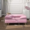 PawHut Dog Sofa Pet Couch Cat Chair with Removable Backrest, Soft Cushion, Washable Cover, for Small and Medium Sized Dogs, Pink