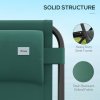 Outsunny Zero Gravity Lounger Chair Set of 2, Folding Reclining Patio Chair with Padded Seat, Cup Holder, Soft Cushion and Headrest for Poolside, Camping, Green