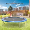 HOMCOM 12ft Trampoline Pad ??366cm Trampoline Accessories Surround Pad Thick Foam Pads Padding Replacement Spare- Blue