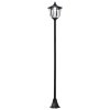 Outsunny Outdoor Garden Solar Post Lamp Sensor Light  LED Lantern Bollard Pathway Torch Light 1.77m Tall