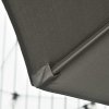 Outsunny 3(m) Patio Offset Parasol Roma Umbrella Cantilever Hanging Sun Shade Canopy Shelter Tilt 360 Rotation with Aluminium Frame Hand Crank Cross Base, Dark Grey
