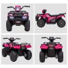 HOMCOM 12V Electric Quad Bike for Kids, Ride-On Car All Terrain Vehicle w/ Forward, Reverse Functions, Music, LED Headlights, for Ages 3-5 Years - Pink