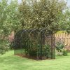 Outsunny Fruit Cage Bird Netting, Heavy Duty Fruit and Vegetable Protection Tent with Zipped Door, Anti Bird, Insects, Small Animals, 1.2 x 3.6 x 1.9m, Black