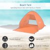 Outsunny Pop up Beach Tent, UV 30+ Portable Sun Shelter with Carry Bag, 2x1.5m for 2-3 Person, Orange
