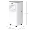 HOMCOM 5000 BTU Portable Air Conditioner, 4-in-1 Air Conditioning Unit, Dehumidifier, Cooling Fan with Remote Control, 2 Speeds, 24H Timer, Window Venting Kit, 12m², R290, A Energy Efficiency