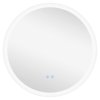 kleankin Round Bathroom Mirror with LED Lights, Wall-Mounted Dimmable Makeup Mirror with 3 Temperature Colours, Defogging Film, Memory Function, Hardwired, 60 x 60cm