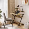 HOMCOM Industrial Computer Desk with Monitor Stand, 70 x 60cm Compact Desk for Small Spaces, Home Office Desk