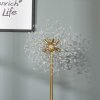 HOMCOM Floor Lamp, Crystal Fireworks Standing Lamp, Metal Golden Pole Tree Lighting with Foot Switch, 8 Lights, G9 Bulb Base, for Living Room, Bedroom