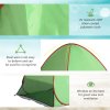 Outsunny Pop up Beach Tent, UV 30+ Sun Shelter with Carry Bag, 2x1.5m for 2-3 Person, Green