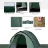 Outsunny Two-Man Camping Tent Dome Tent with Weatherproof Shell, Vestibule & Windows, for Fishing & Hiking, Green and Grey