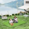 Outsunny 2 Person Camping Inflating Sleeping Mat Inflatable Mattress Ultralight Folding Bed Portable Air Bed for Outdoor Backpacking Hiking Travel - Green