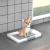 PawHut Dog Toilet Tray, Dog Litter Pee Pad Tray for Training Dogs, Dog Potty Tray Puppy Tray Pad Holder for Indoor, Balcony, Outdoor, 46.5 x 34 x 5.5cm