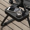 Outsunny Zero Gravity Lounger Chair Set of 2, Folding Reclining Patio Chair with Padded Seat, Cup Holder, Soft Cushion and Headrest for Poolside, Camping, Black