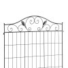 Outsunny Garden Decorative Fence 4 Panels 44in x 12ft Metal Wire Landscape Border Edging