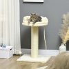 PawHut 83cm Cat Tree, Cat Tower for Indoor Cats w/ Sisal scratching posts, Enlarged Kitten Bed, Ball & String Toy - Cream