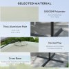 Outsunny 3(m) Cantilever Parasol with Cross Base, Banana Parasol with Crank Handle, Tilt and 8 Ribs, Round Hanging Patio Umbrella for Outdoor Pool, Garden, Balcony, Cream