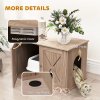 PawHut Cat Litter Box Enclosure, Cats House Litter Box Furniture with Double Doors and Side Entrance, Non-Slip Pads, Indoor Kitty House Hidden Washroom Toilet for Living Room, Walnut Brown