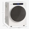 HOMCOM 4kg Vented Tumble Dryer, 1000W Compact Freestanding Front Tumble Dryer with Stainless Steel Tub, Timer, 6 Heat Settings, Small Portable Clothes Drying Machine, White