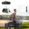 Outsunny Camping Tent, 4-5 Man Blackout Tent with Bedroom and Living Room, 3000mm Waterproof, Portable with Bag, for Fishing Hiking Festival, Black