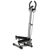 HOMCOM Adjustable Twist Stepper Aerobic Ab Exercise Fitness Workout Machine w/ LCD Screen, Height Adjust Handlebars for Home Gym, Silver and Black