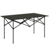 Outsunny Portable Camping Table, 3ft Lightweight Folding Aluminium Picnic Table with Roll Up Top, Carry Bag for Outdoor Camping, Picnic, Hiking, Cooking, BBQ, Fishing, Black