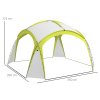 Outsunny 3.5 x 3.5M 6-8 Person Camping Gazebo, Outdoor Event Shelter Dome Tent Garden Sun Shelter Patio Spire Arc Pavilion Camp Sun Shade, Green