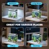 PawHut Aquarium, 13L Glass Fish Tank with Filter, LED Lighting, Water Pump, for Bettas, Guppies, Mini Parrot Fishes, Shrimp, Goldfish, 29 x 20 x 30.5cm