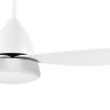 HOMCOM Reversible Ceiling Fan with Light, 3 Blades Indoor Modern Mount White LED Lighting Fan with Remote Controller, for Bedroom, Living Room, White