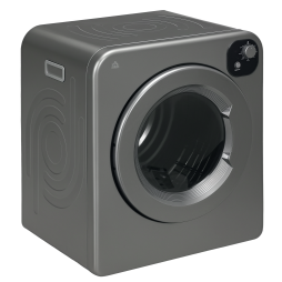 HOMCOM 6kg Vented Tumble Dryer, Freestanding, Wall Mounted, Stackable, Portable Dryer with 7 Programmers, Grey