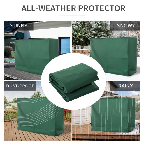 Outsunny Oxford Patio 3-seater Swing Chair Cover Outdoor Garden Furniture Rain Protection Protector Waterproof Anti-UV, 240L x 133W x 185H cm, Green