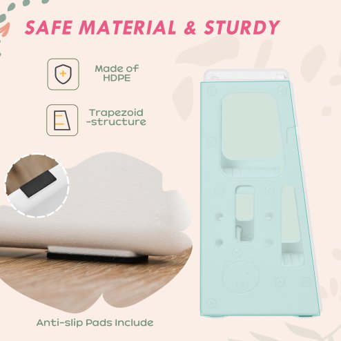 HOMCOM Kids Step Stool, Adjustable Standing Platform, Toddler Kitchen Stool, Standing Tower for Kids, Kitchen Counter with Three Adjustable Heights - White