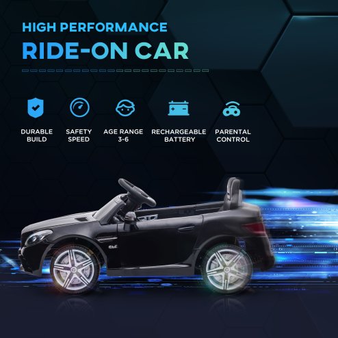 AIYAPLAY Benz SLC 300 Licensed 12V Electric Car for Kids, Kids