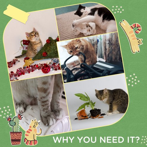 PawHut 26cm Cat Scratching Post, Mushroom-Shaped Cat Post with Toy Balls, Feather, Sisal Scratch Post for Indoor Cats - Natural tone and green